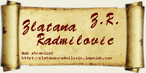 Zlatana Radmilović vizit kartica